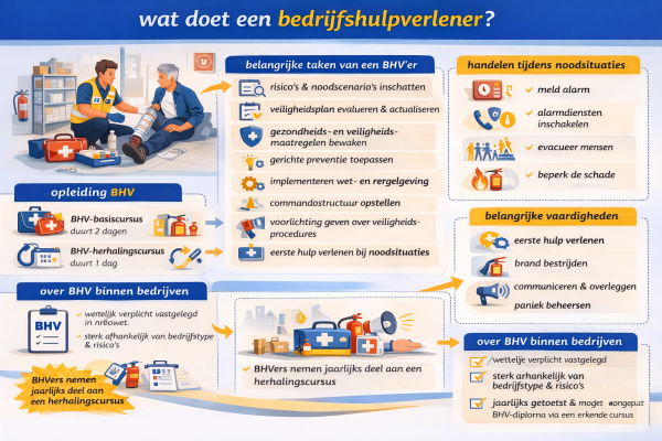 Alles over het beroep bedrijfshulpverlener Wat doet een bedrijfshulpverlener